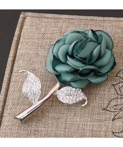 Teal Flower Brooch