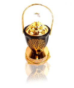 Alternative view of Tree Design Bakhoor Burner Black