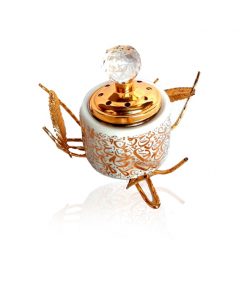Gold Leaf Bakhoor Burner-white