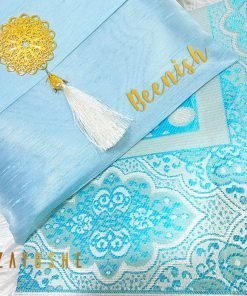 Alternative view of Prayer Rug With Pouch - Cyan Blue