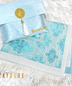 Prayer Rug With Pouch - Cyan Blue