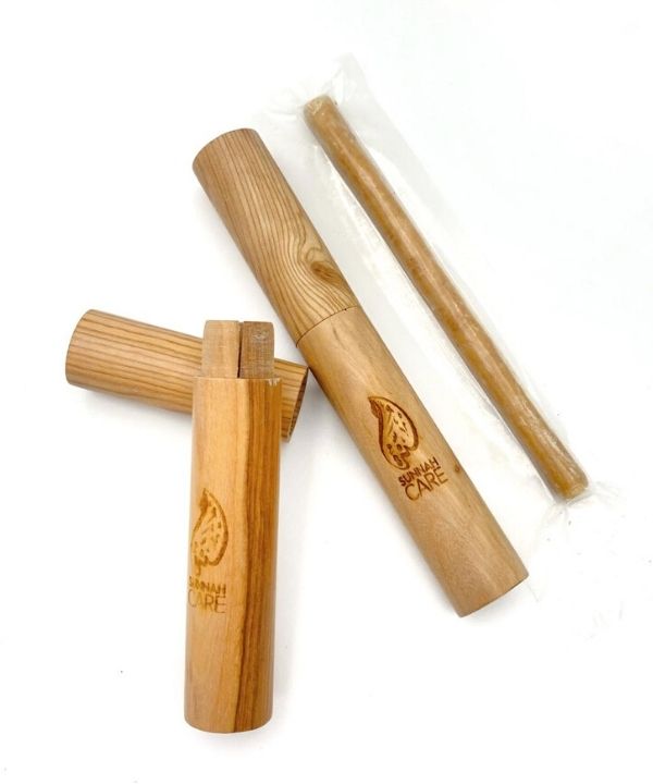 Sunnah Care - Wooden Miswak Holder With Peelu Miswak - Image 2