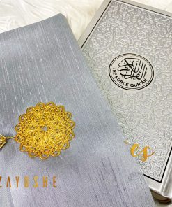 Rainbow Quran With Pouch - Grey