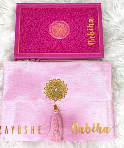 Alternative view of Rainbow Quran With Pouch - Dark Pink