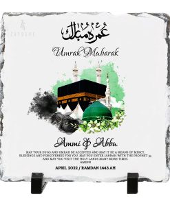 Personalized Hajj Mubarak Rock Slate