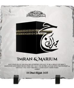Personalized Hajj Mubarak Rock Slate