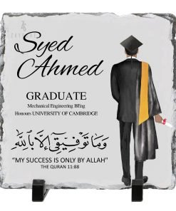 Personalised Graduation Rock Slate Frame