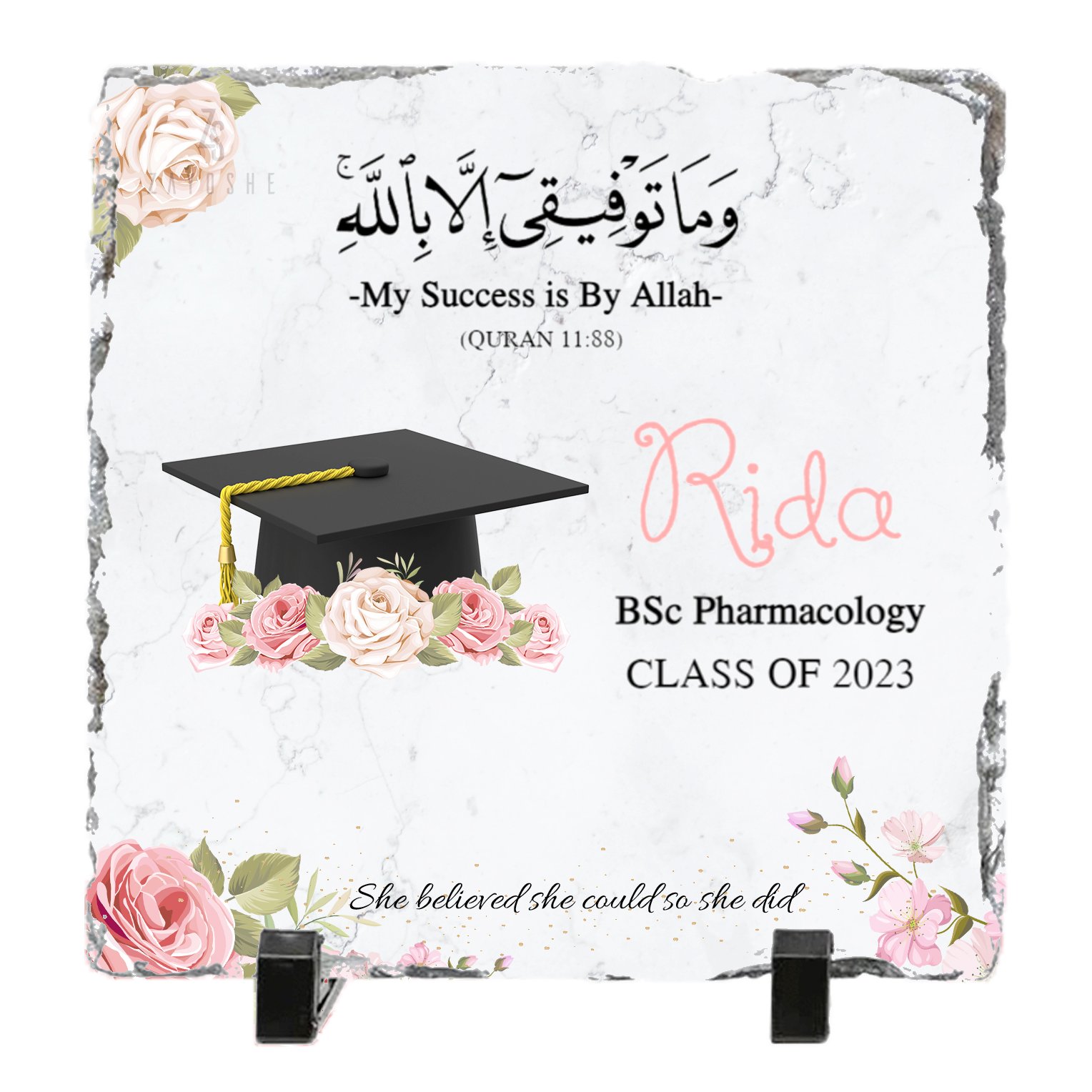 Personalized Graduation Rock Slate For Her