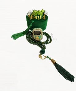 Personalized Floral Tasbeeh Box Set-Green