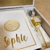 Exclusive Islamic Gift Set with Rainbow Quran For Her-White