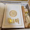 Exclusive Islamic Gift Set with Rainbow Quran For Him-White