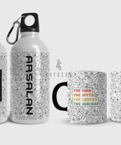 Jet Fuel Aircraft Engineer Bottle & Mug