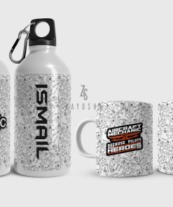 Aircraft Technic Water Bottle & Mug Set