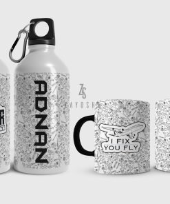 Aircraft Engineer Water Bottle & Mug Set