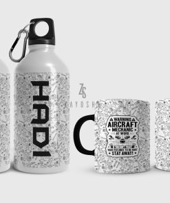 Aircraft Mechanics Water Bottle & Mug Set1
