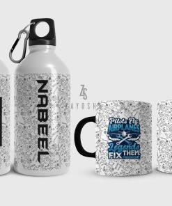 Aircraft Engineer Water Bottle & Mug Set