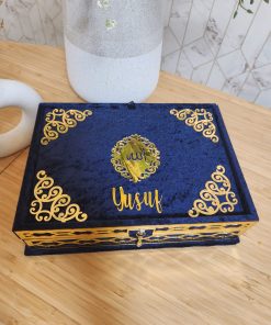 Alternative view of Exclusive Islamic Gift Set with Rainbow Quran For Him - Blue