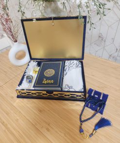 Exclusive Islamic Gift Set with Rainbow Quran For Her - Blue