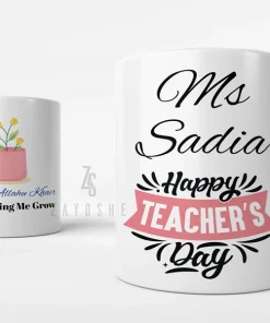 Personalized Teacher Day Mug with Name and Message