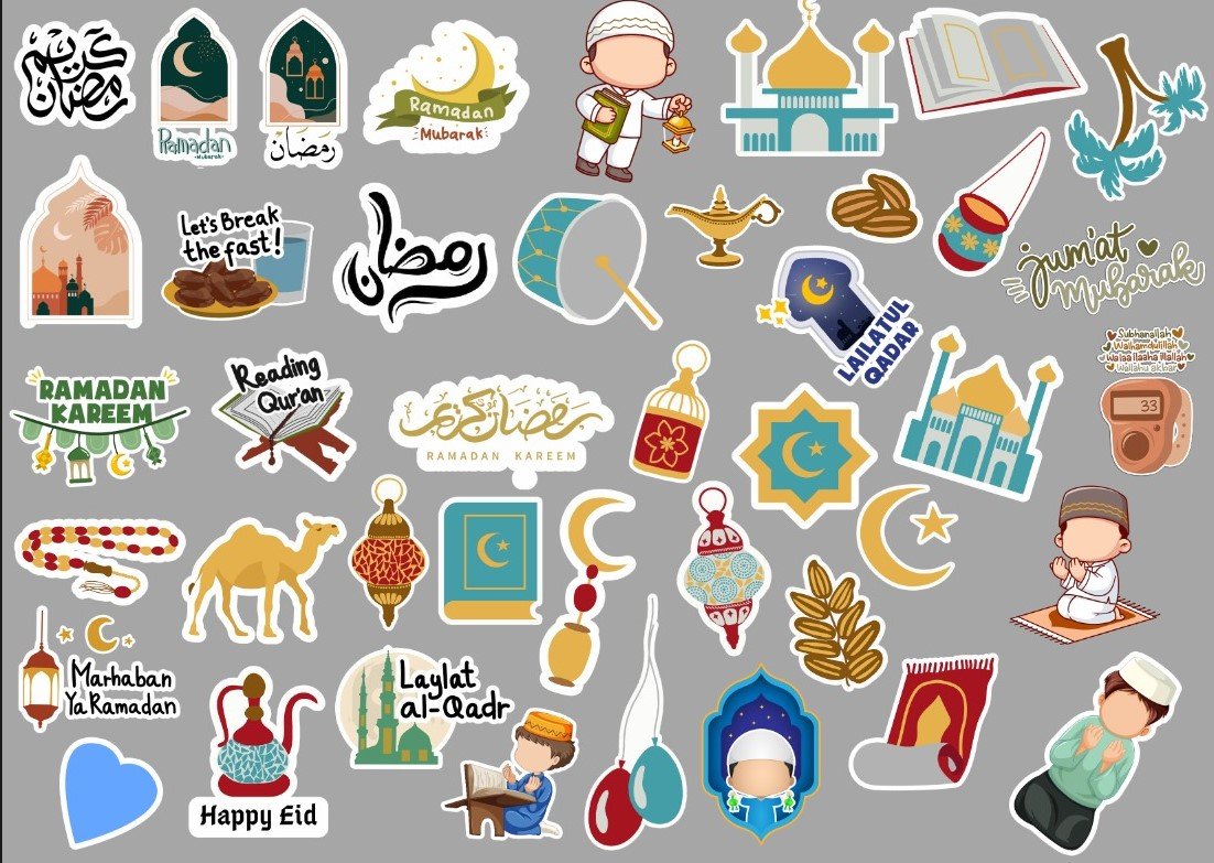 Little Muslim Ramadan Stickers Set