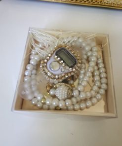 Digital Counter with Pearl Tasbeeh-White