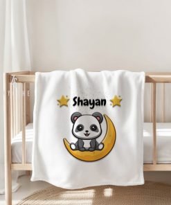 Custom Name Panda Baby Blanket