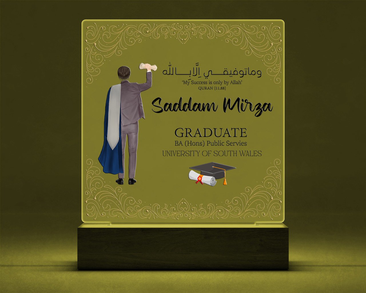 Personalized Graduation LED Lamp - Image 3