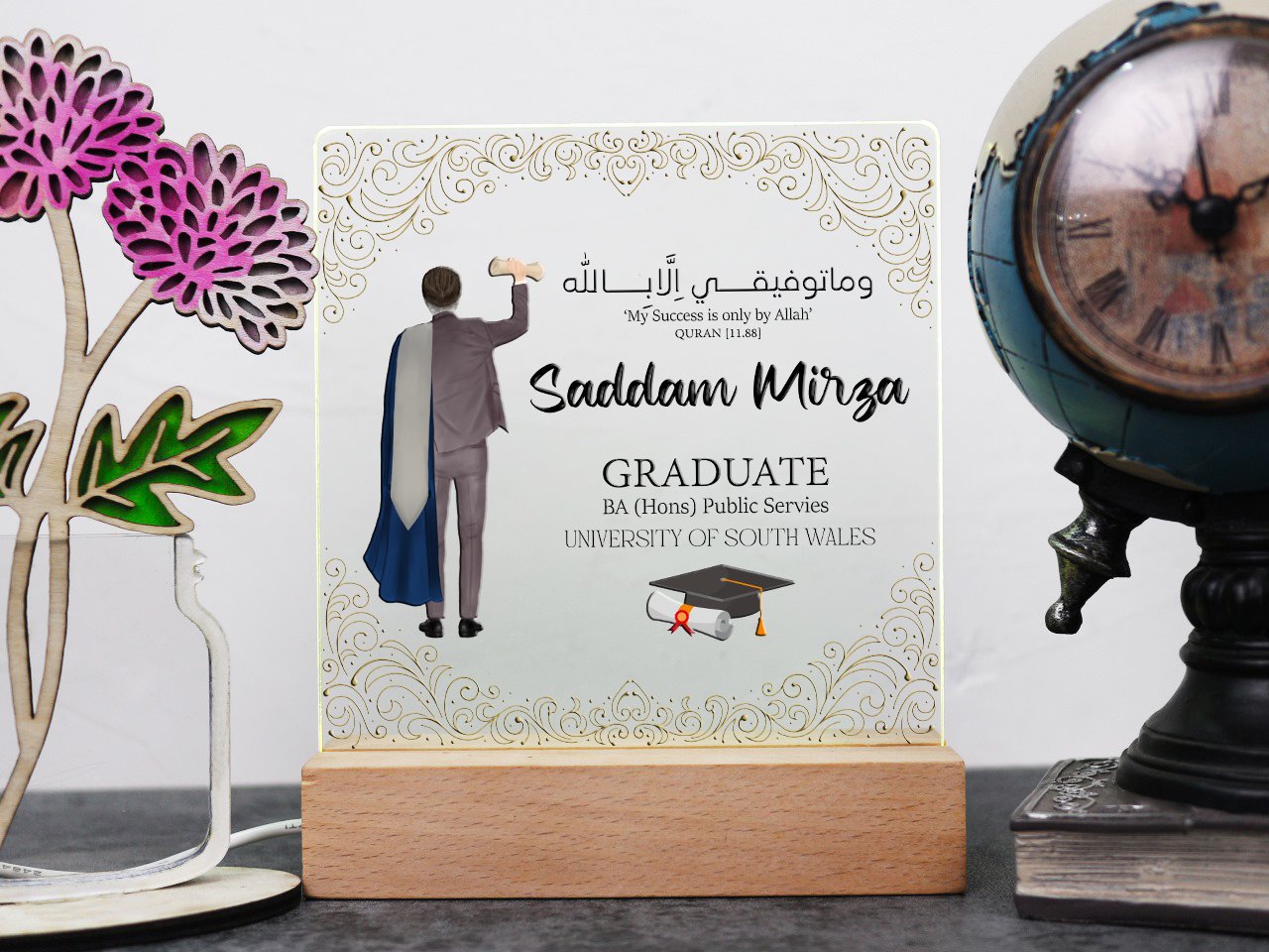 Personalized Graduation LED Lamp