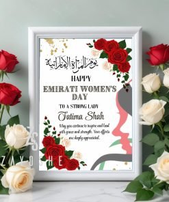 Happy Emirati Women's Day Personalized Frame