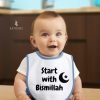 Start with Bismillah baby boybib