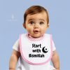 Start with Bismillah baby girl bib