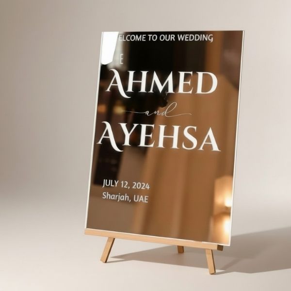 Acrylic Wedding Sign Board