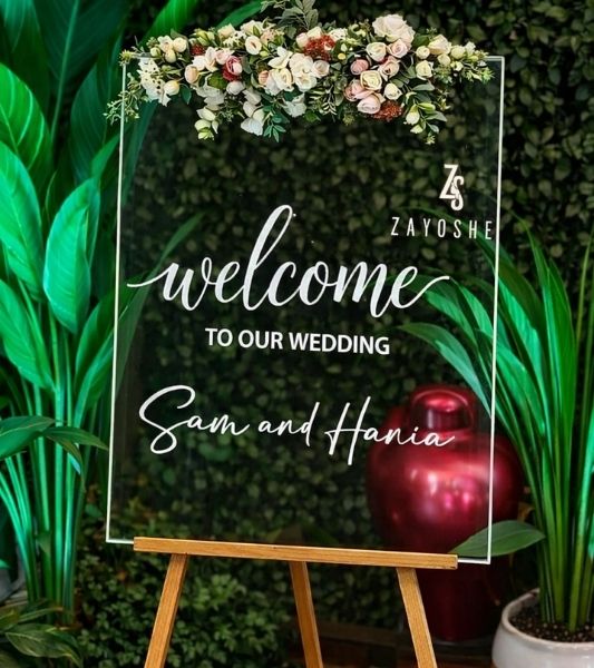 Personalised Arcylic Welcome Board Signage