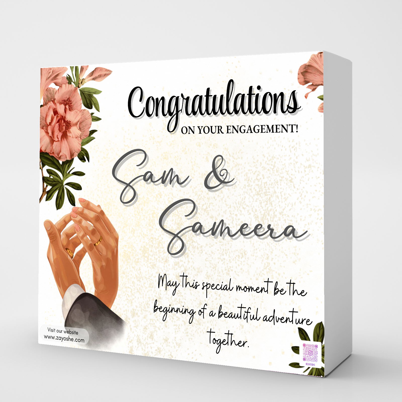 Personalised Engagement Congratulations Gift Box