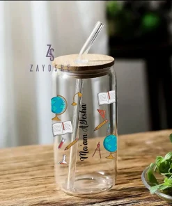 Teacher Custom Glass Cup 16oz