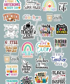 Teacher-Themed Stickers Collection