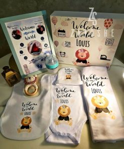 Personalized "Welcome to the World" Baby Gift Set