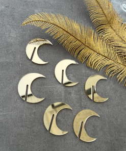 Ramadan Moon Glass Decoration Tag