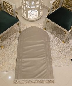 Grey Velvet Prayer Mat