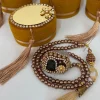 Personalized Velvet Tasbeeh Box Ramadan Favors-Brown