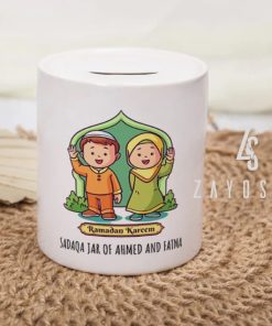 Personalized sadqa jars for children