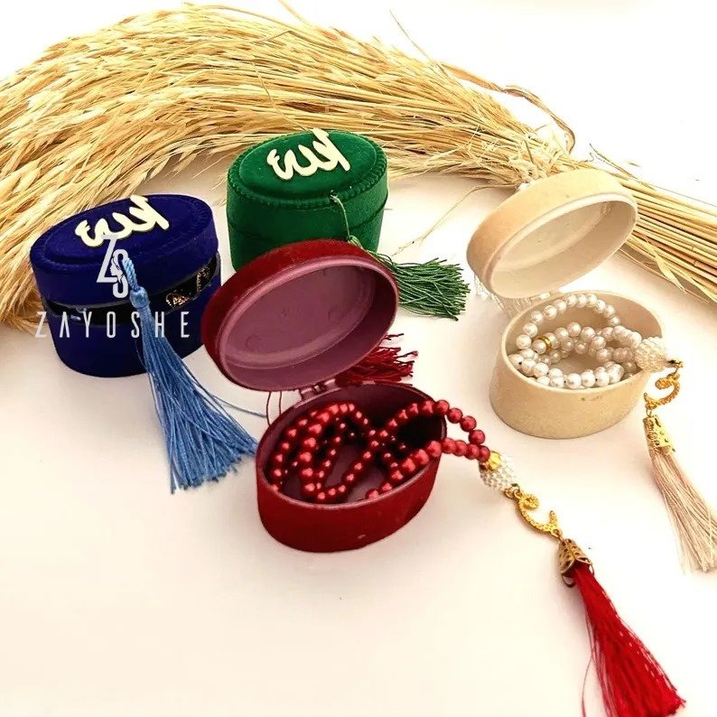 Velvet Box Pearl Prayer Beads Tasbeeh - Image 2
