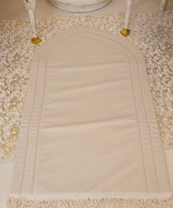 White Velvet Prayer Mat