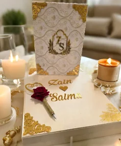 Elegant Nikkah Box with Customized Nikkah Certificate