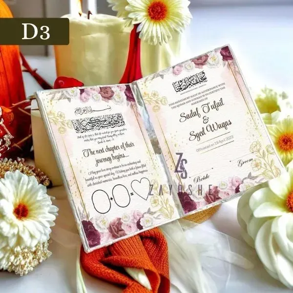 Elegant Nikkah Box with Customized Nikkah Certificate (3) Elegant Nikkah Box with Customized Nikkah Certificate