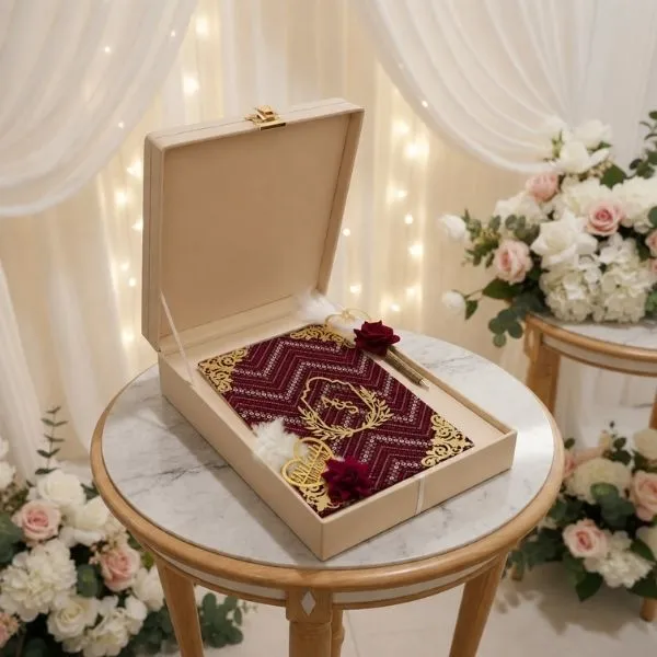 Elegant Nikkah Certificate with Customized Nikkah Pen-Red - Gifts gift from ZAYOSHE in Maleha Street, Sharjah, UAE - image 5