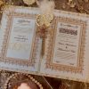 Elegant Nikkah Certificate with Customized Nikkah Pen-White