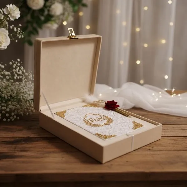 Elegant Nikkah Certificate with Customized Nikkah Pen-White - Gifts gift from ZAYOSHE in Maleha Street, Sharjah, UAE - image 12