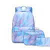 Blue Tie Dye School Bag Set