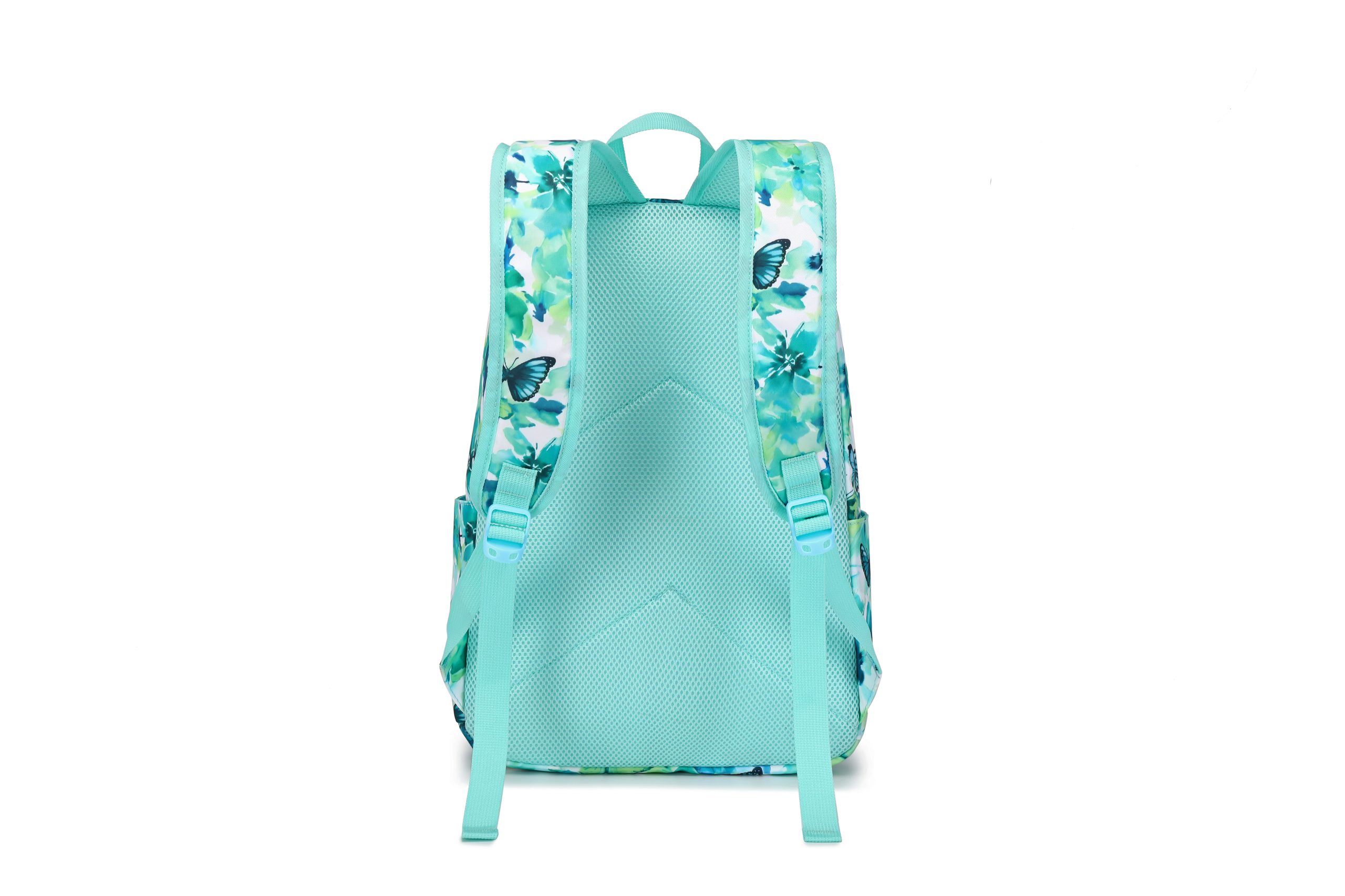 Green Butterfly school bag set